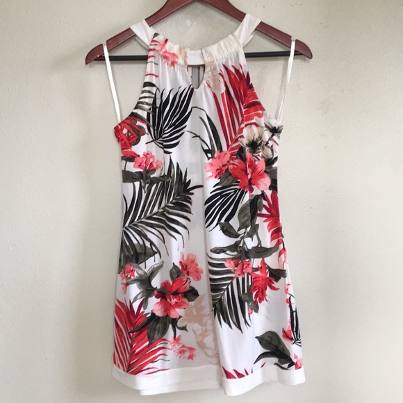 WHITE HOUSE BLACK MARKET Halter tropical tunic - Picture 2 of 8